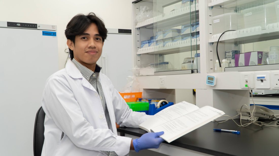 Researcher reviewing results in the laboratory